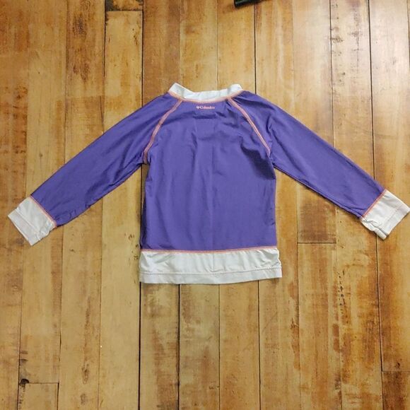 Columbia Purple Omni Shade Long Sleeve Shirt Sun Shirt Swim Summer Size 6 - Picture 7 of 8